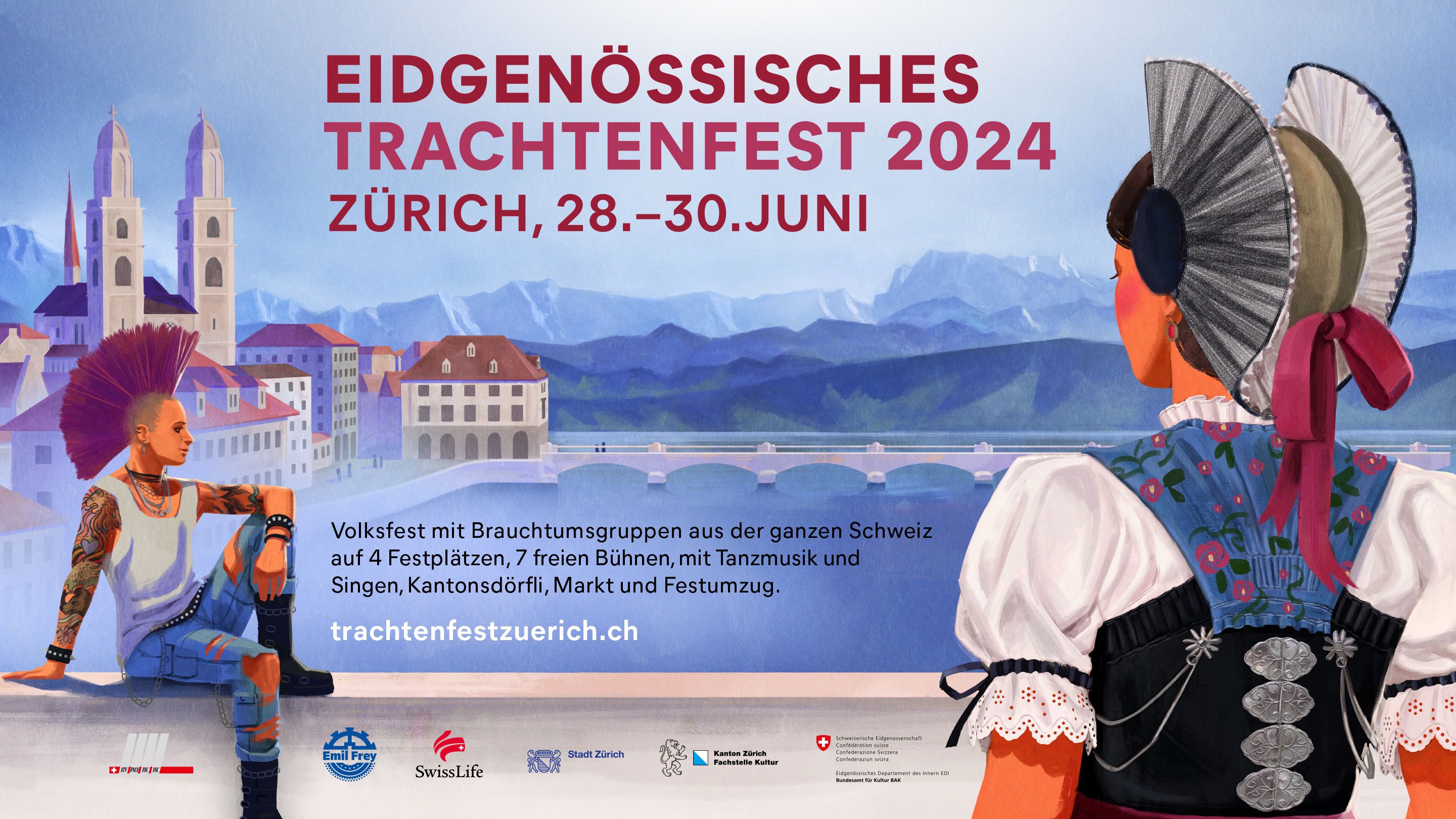 Trachtenfest ETF 2024 Plakat quer Deutsch